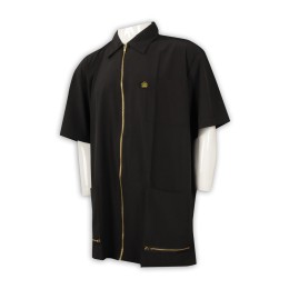 R282  design zipper shirt  metal zipper  supply large size short sleeve  shirt shirt hk center R282  design zipper shirt  metal zipper  supply large size short sleeve  shirt shirt hk center